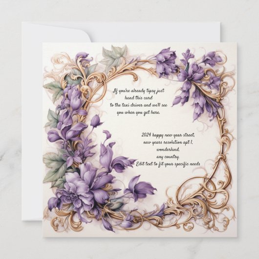 Uitnodiging nieuwjaarspartij (Achterkant)