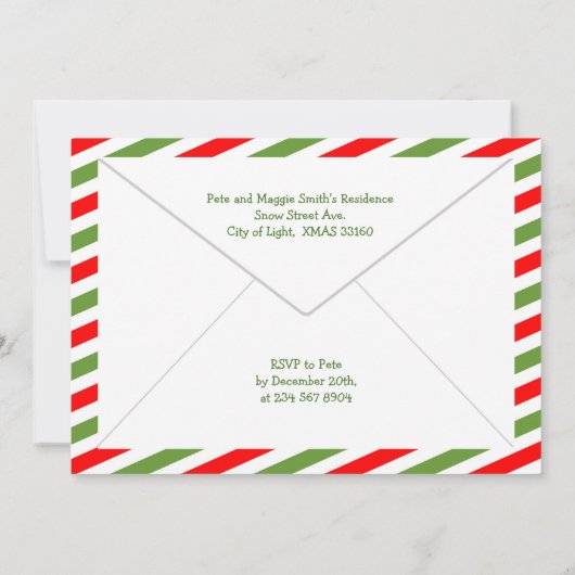 Uitnodiging Noordpool Express Cake Party (Achterkant)