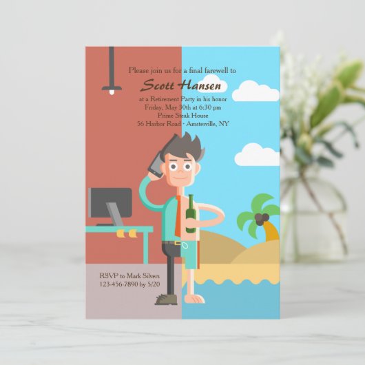 Uitnodiging nu tot pensioen (Staand voorkant)