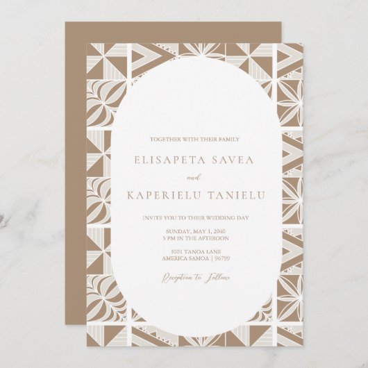 Uitnodiging Nuku'alofa (Voorkant / Achterkant)