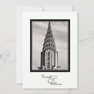 Uitnodiging NYC Silhouette Chrysler Building Trouw