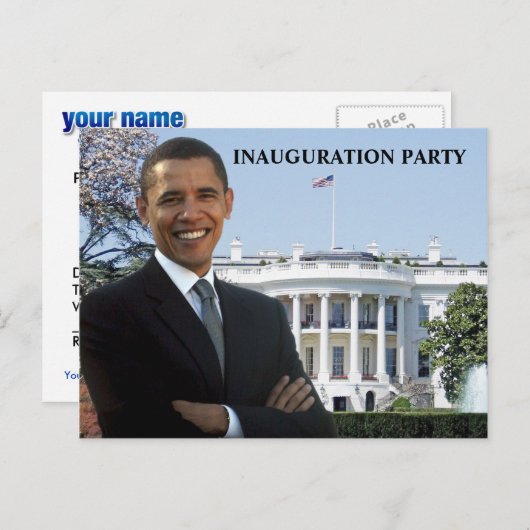 Uitnodiging Obama Inauguration Party (Voorkant / Achterkant)