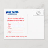 Uitnodiging Obama Inauguration Party (Achterkant)