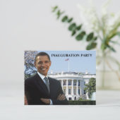 Uitnodiging Obama Inauguration Party Briefkaart (Staand voorkant)