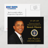 Uitnodiging Obama Inauguration Party - Formeel Briefkaart (Voorkant / Achterkant)