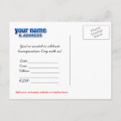 Uitnodiging Obama Inauguration Party - Formeel Briefkaart (Achterkant)