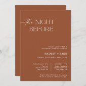 Uitnodiging Oefendiner | De avond voor de bruiloft (Voorkant / Achterkant)