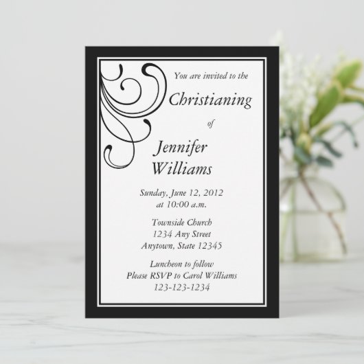 Uitnodiging of aankondiging voor persoonlijk gebru (Staand voorkant)