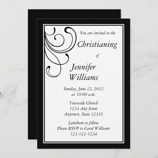 Uitnodiging of aankondiging voor persoonlijk gebru (Voorkant / Achterkant)