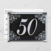 Uitnodiging of felicitatie ter gelegenheid van 50e (Voorkant / Achterkant)