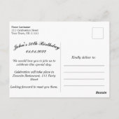 Uitnodiging of felicitaties voor 50e verjaardag in (Achterkant)