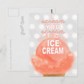 Uitnodiging of promotie voor Ice Cream Party - (Voorkant / Achterkant)