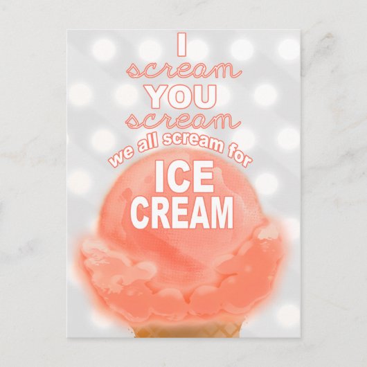 Uitnodiging of promotie voor Ice Cream Party - (Voorkant)