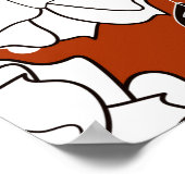 Uitnodiging of trouwkaart met abstracte bloemrijke poster (Hoek)