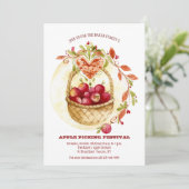 Uitnodiging om Apple Picking Festival (Staand voorkant)