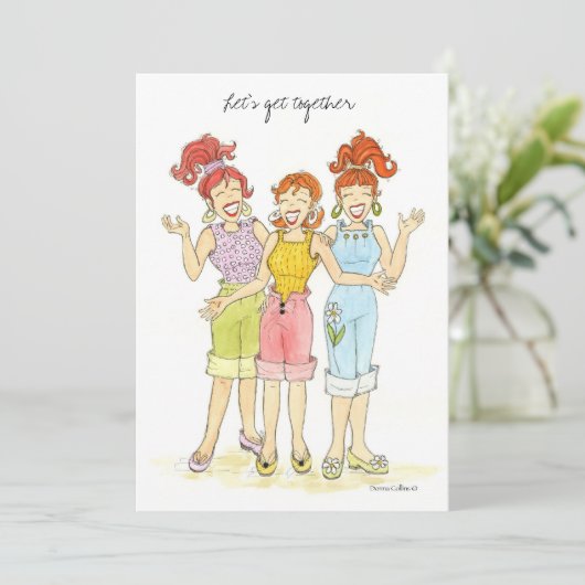 Uitnodiging om Bar-B-Q samen te voegen (Staand voorkant)