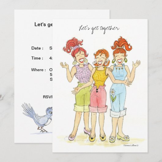 Uitnodiging om Bar-B-Q samen te voegen (Voorkant / Achterkant)