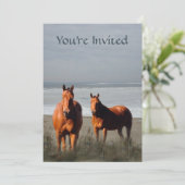 Uitnodiging om beach Horse uit te zenden (Staand voorkant)