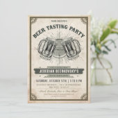 Uitnodiging om bietproeven uit te voeren |  retro (Staand voorkant)