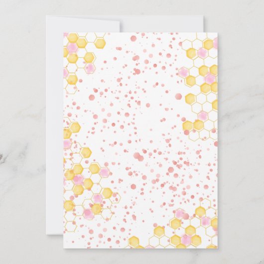 uitnodiging om bijen te Birthday (Achterkant)