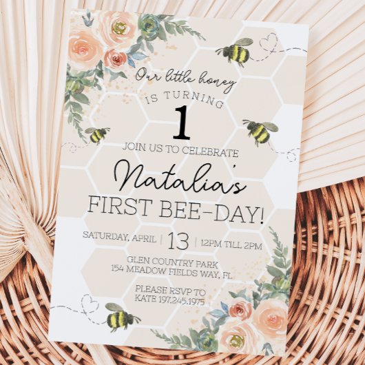 uitnodiging om bijen te Birthday