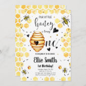 uitnodiging om bijen te Birthday (Voorkant / Achterkant)