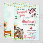 Uitnodiging om boerderij te verjaarden (Voorkant / Achterkant)