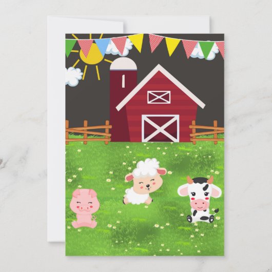 Uitnodiging om boerderij te verjaarden (Achterkant)