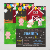 Uitnodiging om boerderij te verjaarden (Voorkant / Achterkant)