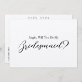 Uitnodiging om bruidsmeisje te zijn voor schoonzus (Voorkant / Achterkant)