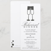 Uitnodiging om champagne te verhoren (Voorkant / Achterkant)