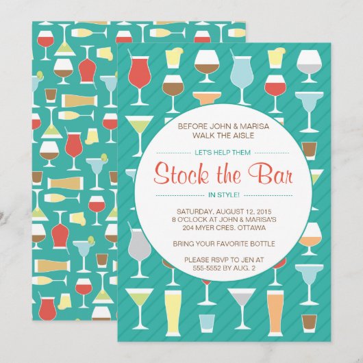 Uitnodiging om de bar te stocken (Voorkant / Achterkant)