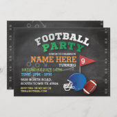 Uitnodiging om de dag van de football uit te nodig (Voorkant / Achterkant)