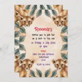 Uitnodiging om de dierentuin te bezoeken (Voorkant / Achterkant)