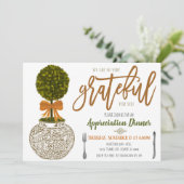 Uitnodiging om de feestdagen te vieren, waardering (Staand voorkant)