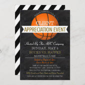 Uitnodiging om de klant van Basketball te apprecië (Voorkant / Achterkant)