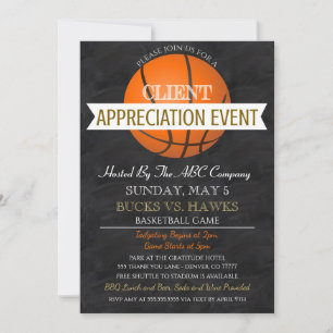 Uitnodiging om de klant van Basketball te apprecië