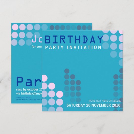 Uitnodiging om de verjaardag van de verkiezingen t (Voorkant / Achterkant)