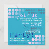 Uitnodiging om de verjaardag van de verkiezingen t (Achterkant)