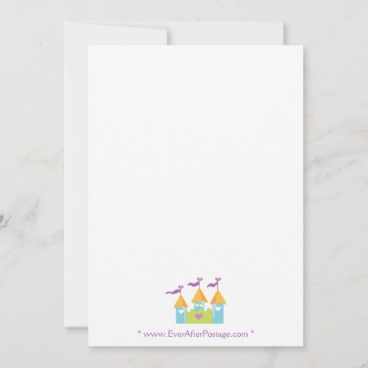 Uitnodiging om de verjaardag van het kasteel van R (Achterkant)