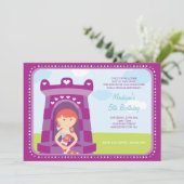 Uitnodiging om de verjaardag van het kasteel van R (Staand voorkant)