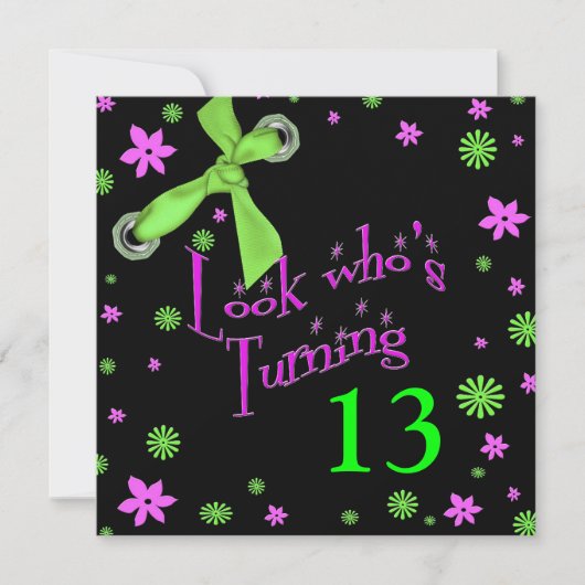 Uitnodiging om de verjaardag van meisjes te vieren (Voorkant)