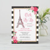 Uitnodiging om de verjaardag van Parijs te vieren  (Staand voorkant)