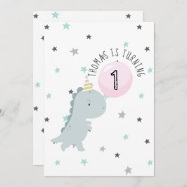  uitnodiging om dinosaur te Birthday