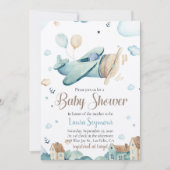 Uitnodiging om een Baby shower voor baby Boy te  - (Voorkant)
