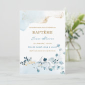 Uitnodiging om een baptême in te schakelen (Staand voorkant)