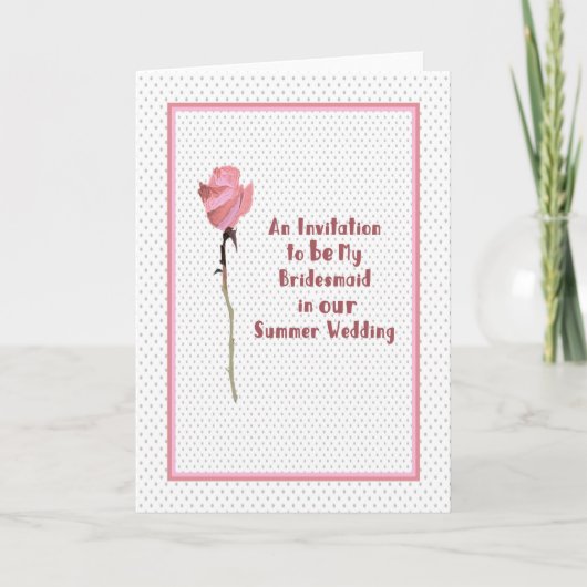 Uitnodiging om een Bridesmaid te zijn op het zomer (Voorkant)