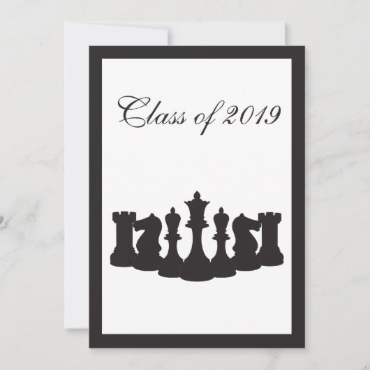 Uitnodiging om een Chess Graduation Party (Voorkant)