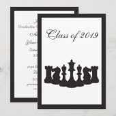 Uitnodiging om een Chess Graduation Party (Voorkant / Achterkant)