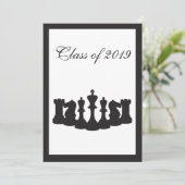 Uitnodiging om een Chess Graduation Party (Staand voorkant)